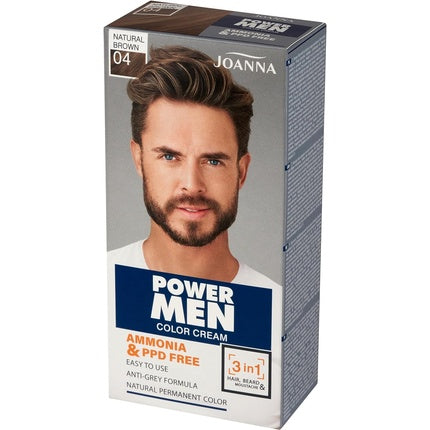 Cremă colorantă, Joanna Power Men, 100g, Natural Brown