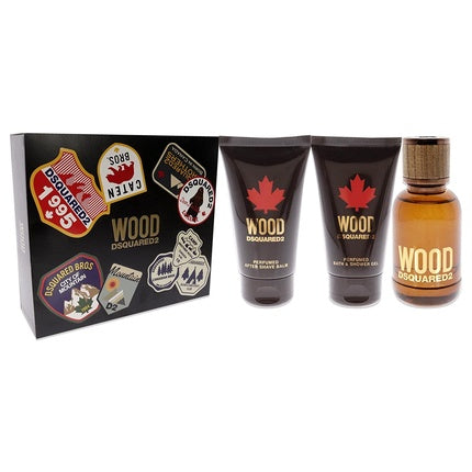 Set Îngrijire, Dsquared2, Wood For Men, maro