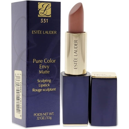 Ruj Estée Lauder Pure Color Envy Matte, model 551, culoare maro pudrată, capacitate 3.5g
