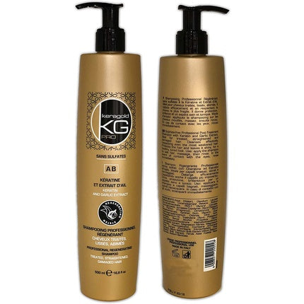 Șampon Keragold Pro Keratin & Garlic Extract Fără Sulfați, 500ml