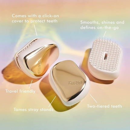 Perie Păr, Tangle Teezer, Compact Styler, auriu alb