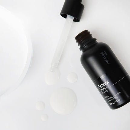 Ser anti-îmbătrânire, The Potions, Retinol, negru, 30ml