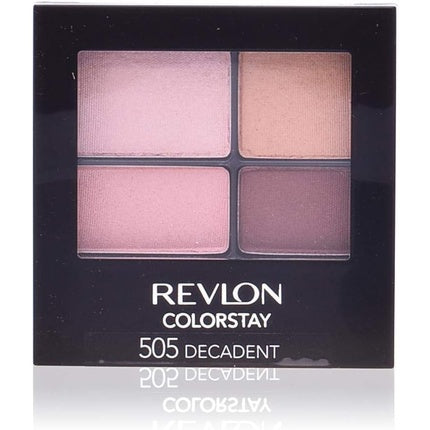 Paletă farduri ochi, Revlon ColorStay 505 Decadent, 4 culori, aplicator dublu