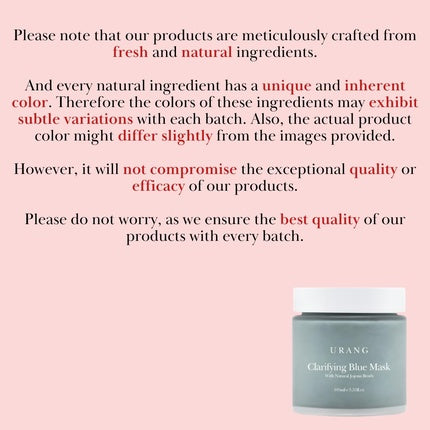 Mască purificatoare Urang Clarifying Blue Mask, 100ml