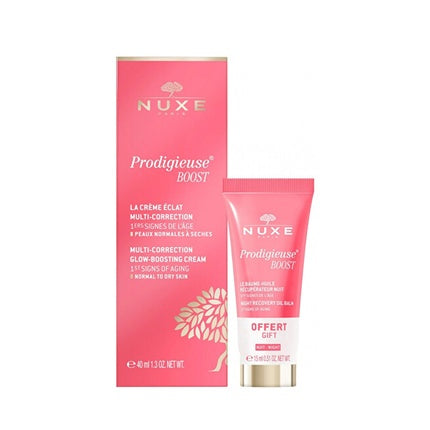 Set Îngrijire Față Nuxe Prodigieuse Boost, Cremă și Loțiune, Culoare Roz