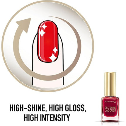 Lac de unghii, Max Factor, Gel Shine Radiant Ruby, 11ml