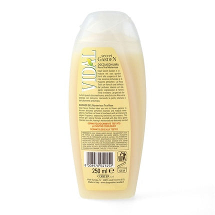 Gel de duș, Vidal, Rosa Tea, crem