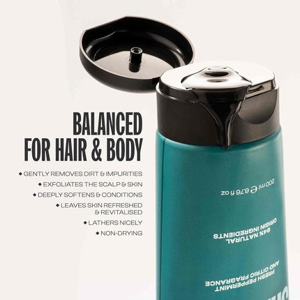 Șampon, Men Rock, Hair and Body, 200ml, verde