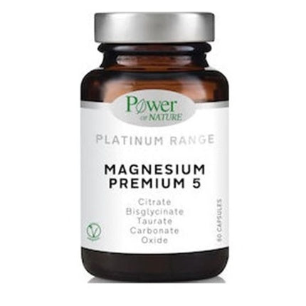 Supliment Mineral, Power of Nature, Platinum Range Magnesium Premium 5, 60 cps