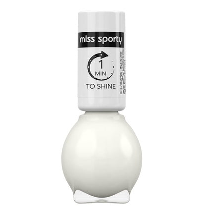 Lac de unghii Miss Sporty 1 Minute To Shine 121, alb, 7ml