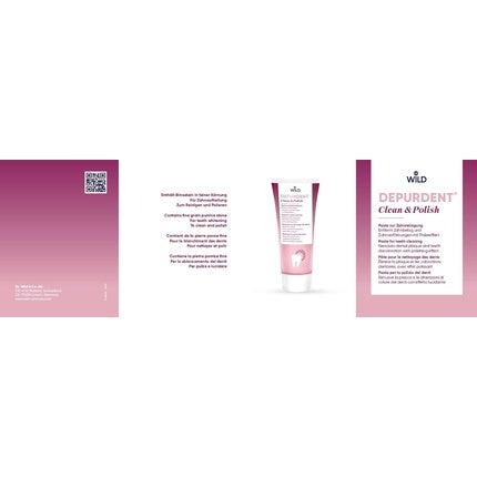 Pasta de dinți Depurdent Clean & Polish, 75 ml, culoare roz