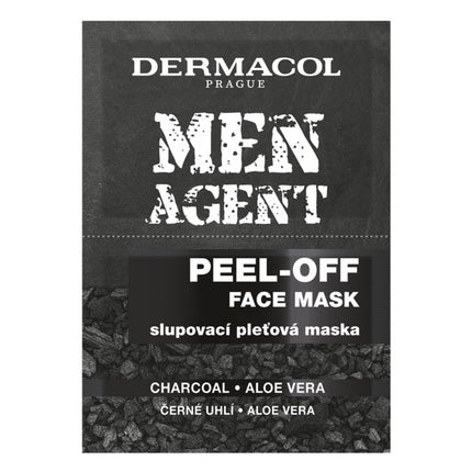 Dermacol Men Agent, Mască facială peel-off, 2 x 75 ml, negru