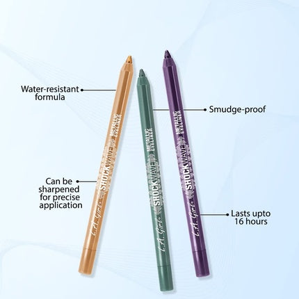 Creion de ochi L.A. Girl Shockwave Eyeliner Ocean GP750, albastru metalizat, 1.2 g