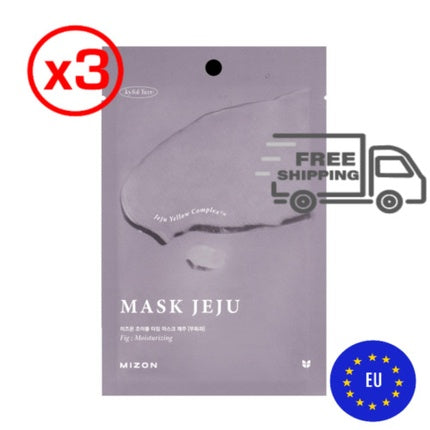 Mască Față Mizon Jeju Fig, Hidratare, 23 g, Set x3