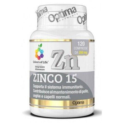 Zinc 15 Optima Naturals, 120 comprimate