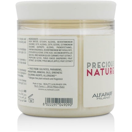 Mască de păr Alfaparf Milano Precious Nature pentru păr uscat și deshidratat, 200ml