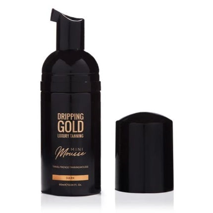 Spumă Bronzant Dripping Gold, Travel Selftanning Foam Dark Mini Mousse 90 ml, Negru