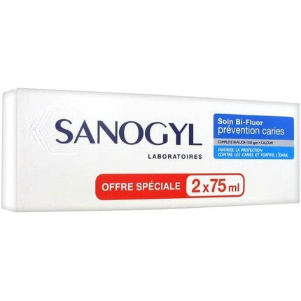 Pastă de dinți Sanogyl Bi-Fluor Care - Prevenție eficientă a cariilor, 2x75ml