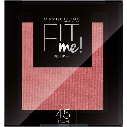 Maybelline New York Fit Me Blush 45 Plum, pudră, ambalaj negru