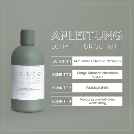 Șampon, Re-New Copenhagen, Balancing 2 in 1, verde