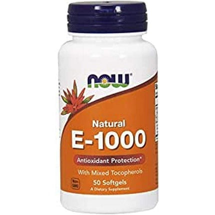 Vitamina E, NOW Foods, E-1000, 50 softgeluri