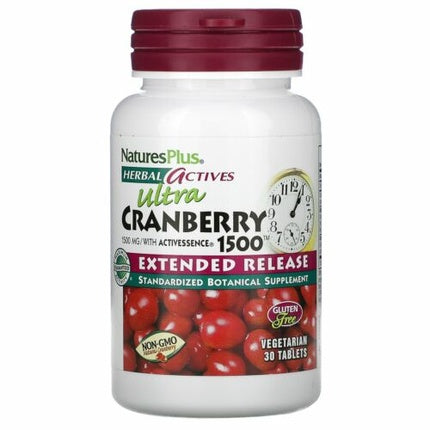 Supliment, Nature's Plus, Ultra Cranberry, eliberare prelungită
