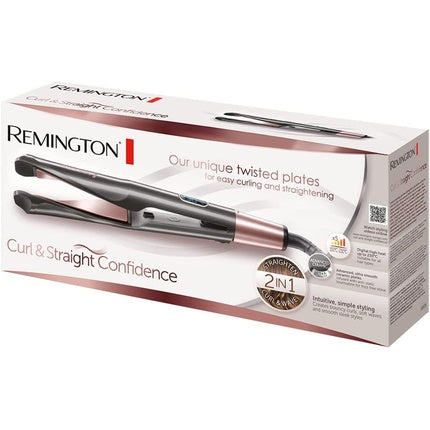 Stilizor de păr Remington S6606 2-in-1, negru cu accente metalice