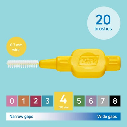 Tepe Interdental Brush Original Yellow, 0.7mm (20 buc)