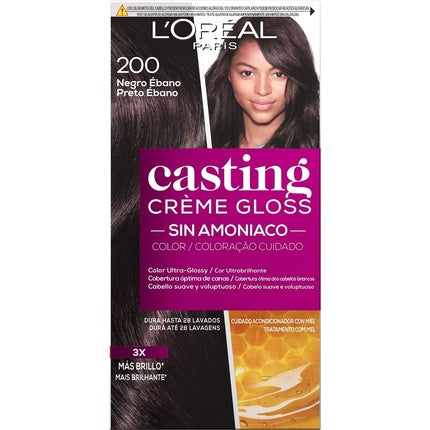 Vopsea de păr, L'Oréal, Casting Cream Gloss, #200 Negru Abanos