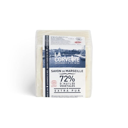 Savon de Marseille La Corvette Extra Pure, 72% ulei vegetal, alb crem