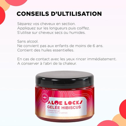 Gel de par Shandrani Paris Aloe Locks Hibiscus, 300 g, ambalaj roșu