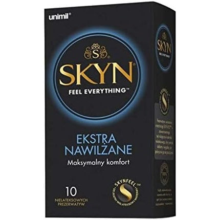 Prezervative Unimil SKYN, extra lubrifiate, 10 buc, negre
