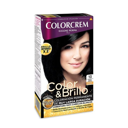 Vopsea de păr, Colorcrem Color & Brillo, N10 Intense Black