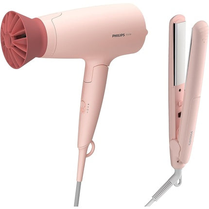 Set de coafat Philips 3000 Series BHP398/00, 1600 W, roz piersica