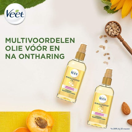 Ulei corp Veet Miraculous Oil, ambalaj cu pompă, 14.4 cm