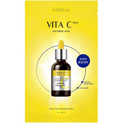 Mască facială Missha Vita C Plus Ampoule Mask, 27 g, cu vitamina C