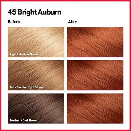 Vopsea de păr Revlon Colorsilk 45 Bright Auburn cu Keratină, 40g