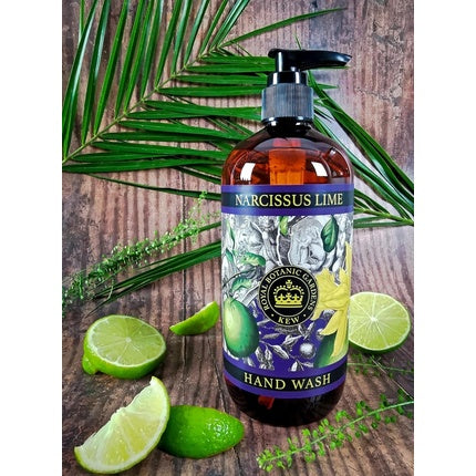 Gel de duș Kew Gardens Luxury Hand and Body Wash cu Aloe Vera și Vitamin E, Narcissus Lime Scent, 500ml