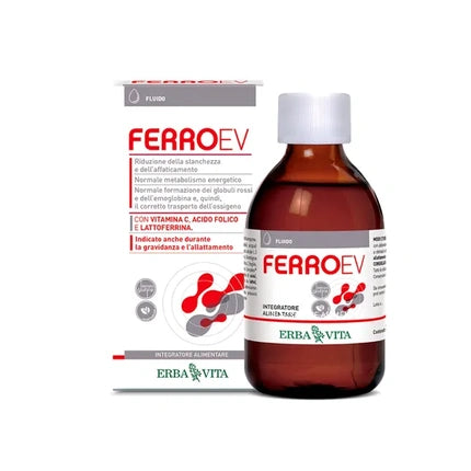 Erba Vita Ferro Ev Fluid Iron Supplement, 250 ml, Sticlă ambră