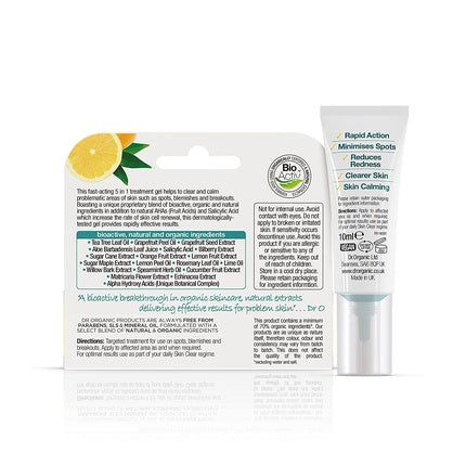 Gel Tratament, Dr Organic, Skin Clear, 5-in-1, 10ml