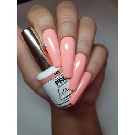 Lac Gel Mollon Pro Luxury 103 Beach Daiquiri, 8ml, roz piersică