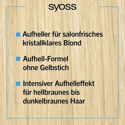 Vopsea păr, Syoss, Ultra Lightener Level 3, blond deschis, 135ml