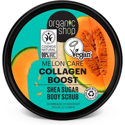 Exfoliant pentru corp Organic Shop Melon Care Collagen Boost, Shea, 250ml