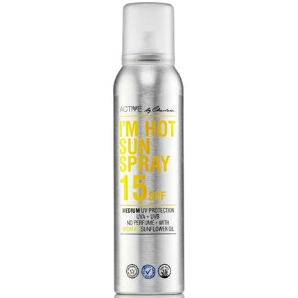 Spray Soare, Active By Charlotte I'M Hot Sun Spray SPF 15, 150ml, Argintiu