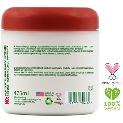 Cremă de stilizare pentru păr ondulat Yari Naturals, 475ml