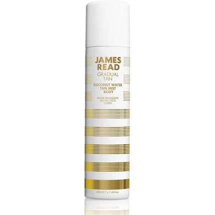 James Read Coconut Water Tan Mist Body, Brumant Corp Gradual, 200ml, Alb cu Auriu
