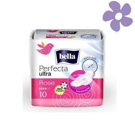 Servetele Intime Bella Perfecta Ultra, Pack de 10 buc, Aromă Rose