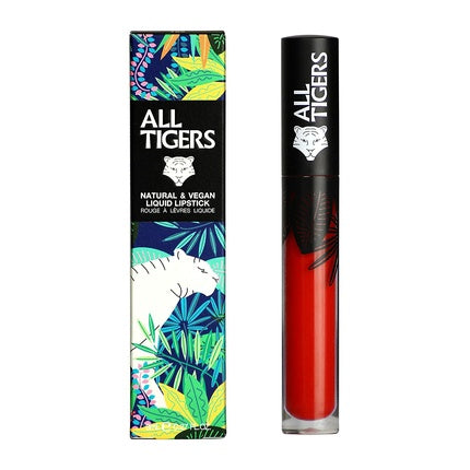 Ruj lichid mat, All Tigers, Call Me Queen 888, Roșu intens, ingrediente naturale