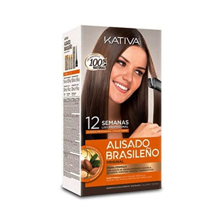 Kit Alisare Brazilian, Kativa, cu Keratină și Ulei de Argan, 149 g