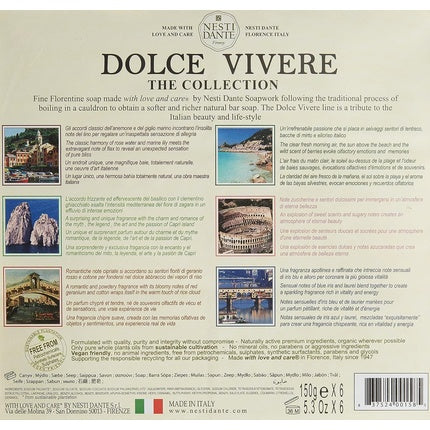 Săpun Dolce Vivere Collection, Nesti Dante, 6 x 150g, design clasic italian